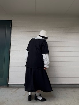 「アイテム（パンプス）」を使った、錦川さん（レディース・150cm）の冬コーディネート