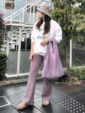 「アイテム（エコバッグ/サブバッグ）」を使った、akarinsさん（レディース・159cm）の秋コーディネート