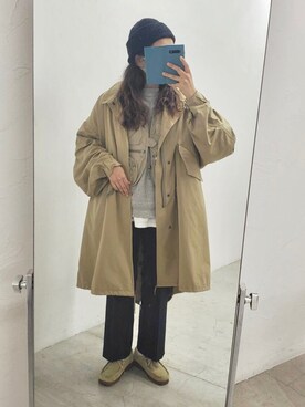 「古着好きな人と繋がりたい」｜「アイテム（モッズコート）」を使った、akarinsさん（レディース・159cm）の秋コーディネート