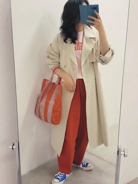 「ROKU」｜「アイテム（ジャケット/アウター）」を使った、akarinsさん（レディース・159cm）の春コーディネート