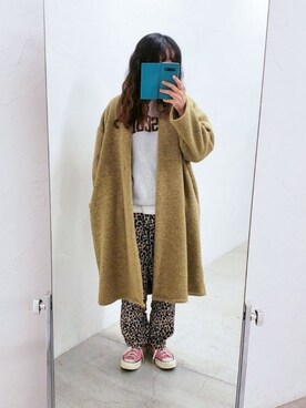 「スウエット」｜「アイテム（その他アウター）」を使った、akarinsさん（レディース・159cm）の秋コーディネート