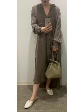 「TICCA（ティッカ）のアイテム（ワンピース/ドレス）」を使った、M.Yさん（レディース・156cm）の秋コーディネート