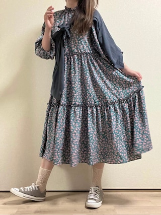 IENA（イエナ）の「ミニフラワーティアードワンピース（ワンピース