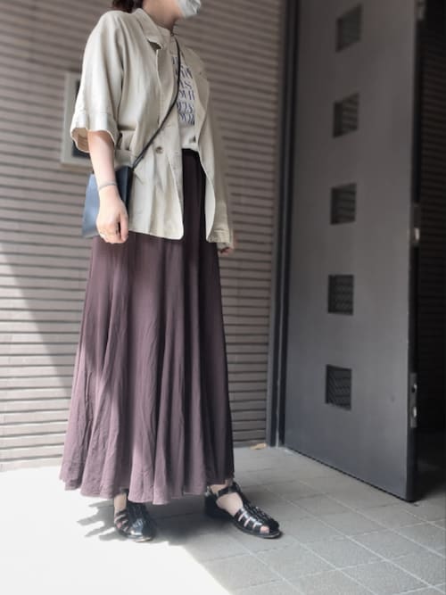 スピックアンドスパン ドライジャージープルオーバー＆フレアスカート スピックアンドスパン ドライジャージープルオーバー＆フレア