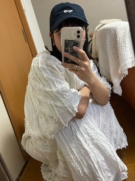 「TOWNCRAFT（タウンクラフト）のアイテム（帽子）」を使った、ななさん（レディース・156cm）の夏コーディネート