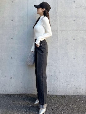 「ROYAL PARTY（ロイヤルパーティー）のアイテム（ニット/セーター）」を使った、ROYALPARTYさん（レディース・161cm）の冬コーディネート