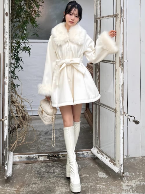 セール】ファー付ポンチョ風コート（ポンチョ）｜ROYAL PARTY