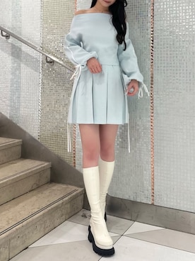 「ROYAL PARTY（ロイヤルパーティー）のアイテム（ニット/セーター）」を使った、ROYALPARTYさん（レディース・164cm）の冬コーディネート