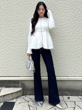 「ROYAL PARTY（ロイヤルパーティー）のアイテム（カーディガン/ボレロ）」を使った、ROYALPARTYさん（レディース・161cm）の夏コーディネート