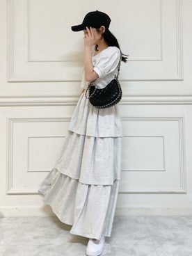 「ROYAL PARTY（ロイヤルパーティー）のアイテム（ショルダーバッグ）」を使った、ROYALPARTYさん（レディース・152cm）の春コーディネート