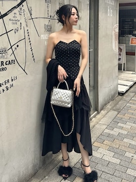「ROYAL PARTY（ロイヤルパーティー）のアイテム（カーディガン/ボレロ）」を使った、ROYALPARTYさん（レディース・161cm）の夏コーディネート
