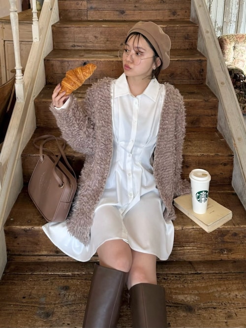 セール】モコモコニットカーディガン（カーディガン/ボレロ）｜ROYAL