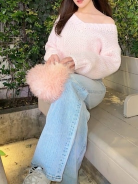 「ROYAL PARTY（ロイヤルパーティー）のアイテム（ニット/セーター）」を使った、ROYALPARTYさん（レディース・167cm）の冬コーディネート