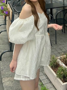 「アイテム（セットアップ）」を使った、ROYALPARTYさん（レディース・155cm）の夏コーディネート