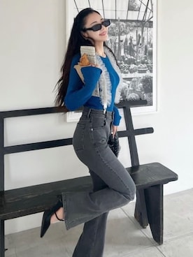 「ROYAL PARTY（ロイヤルパーティー）のアイテム（ニット/セーター）」を使った、ROYALPARTYさん（レディース・161cm）の夏コーディネート