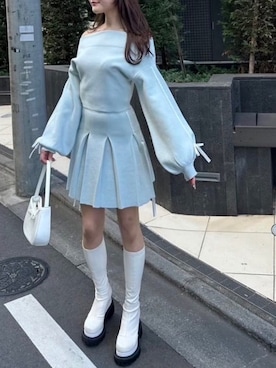 「ROYAL PARTY（ロイヤルパーティー）のアイテム（ニット/セーター）」を使った、ROYALPARTYさん（レディース・167cm）の冬コーディネート