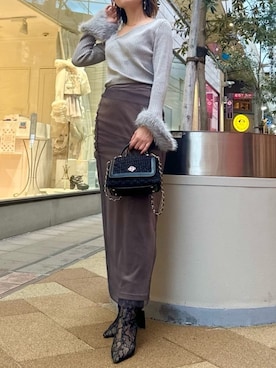 「ROYAL PARTY（ロイヤルパーティー）のアイテム（ニット/セーター）」を使った、ROYALPARTYさん（レディース・155cm）の秋コーディネート