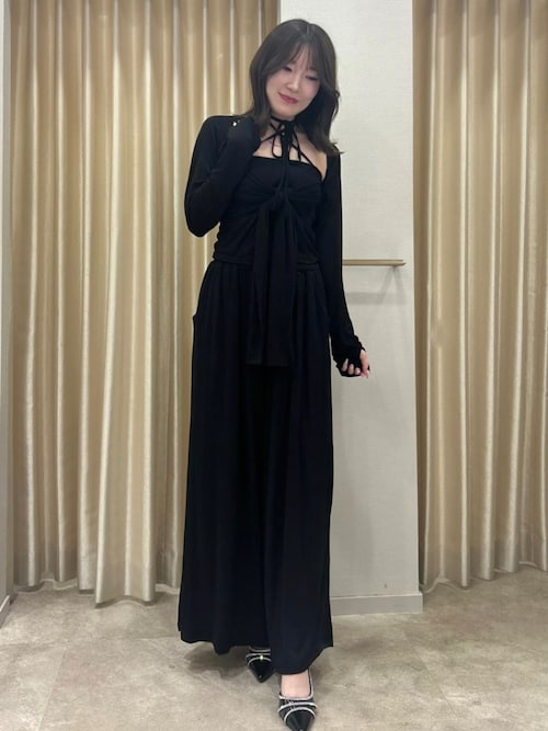 カップ付リボンベアカットボレロアンサンブル