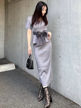 「ROYAL PARTY（ロイヤルパーティー）のアイテム（ニット/セーター）」を使った、ROYALPARTYさん（レディース・161cm）の秋コーディネート