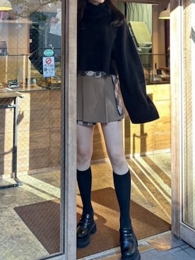 「ROYAL PARTY（ロイヤルパーティー）のアイテム（ニット/セーター）」を使った、ROYALPARTYさん（レディース・167cm）の冬コーディネート