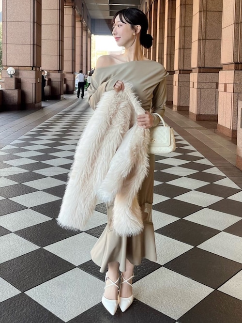 セール】レース切替ドレープドレス（ワンピース）｜ROYAL PARTY  