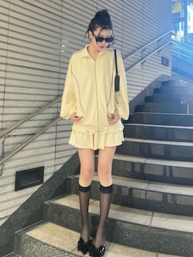 「ROYAL PARTY（ロイヤルパーティー）のアイテム（その他アウター）」を使った、ROYALPARTYさん（レディース・163cm）の春コーディネート