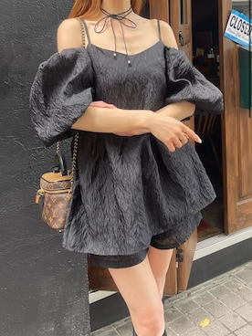 「アイテム（セットアップ）」を使った、ROYALPARTYさん（レディース・163cm）の夏コーディネート
