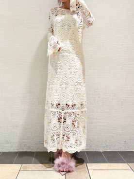 「ファーサンダル」｜「アイテム（パンプス）」を使った、ROYALPARTYさん（レディース・155cm）の夏コーディネート