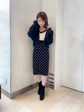 「ROYAL PARTY（ロイヤルパーティー）のアイテム（カーディガン/ボレロ）」を使った、ROYALPARTYさん（レディース・166cm）の秋コーディネート