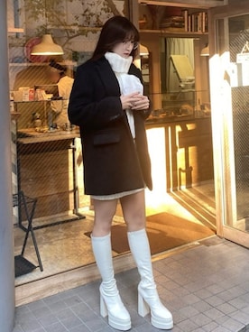 「ROYAL PARTY（ロイヤルパーティー）のアイテム（その他アウター）」を使った、ROYALPARTYさん（レディース・160cm）の冬コーディネート