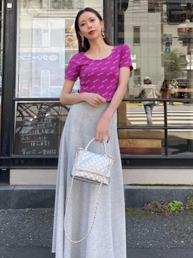 「ROYAL PARTY（ロイヤルパーティー）のアイテム（ショルダーバッグ）」を使った、ROYALPARTYさん（レディース・163cm）の夏コーディネート