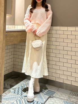 「ROYAL PARTY（ロイヤルパーティー）のアイテム（ニット/セーター）」を使った、ROYALPARTYさん（レディース・162cm）の冬コーディネート