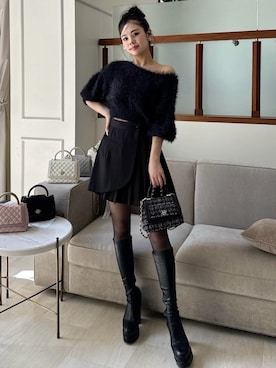 「ROYAL PARTY（ロイヤルパーティー）のアイテム（ニット/セーター）」を使った、ROYALPARTYさん（レディース・161cm）の秋コーディネート