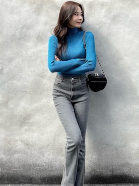 「ROYAL PARTY（ロイヤルパーティー）のアイテム（ニット/セーター）」を使った、ROYALPARTYさん（レディース・161cm）の秋コーディネート