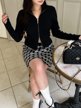 「ROYAL PARTY（ロイヤルパーティー）のアイテム（ニット/セーター）」を使った、ROYALPARTYさん（レディース・157cm）の秋コーディネート