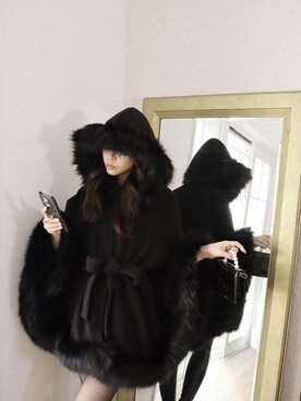 「ROYAL PARTY（ロイヤルパーティー）のアイテム（その他アウター）」を使った、ROYALPARTYさん（レディース・161cm）の冬コーディネート