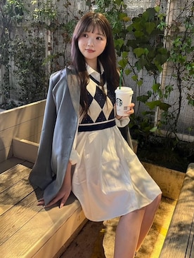 「アイテム（シャツワンピース）」を使った、ROYALPARTYさん（レディース・157cm）の夏コーディネート