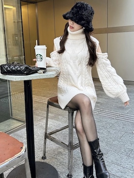 「ROYAL PARTY（ロイヤルパーティー）のアイテム」を使った、ROYALPARTYさん（レディース・161cm）の冬コーディネート