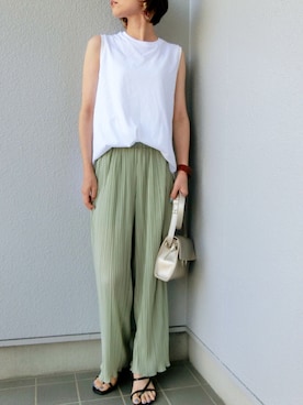 「PAGEBOY（ページボーイ）のハクミニショルダーBAG（ショルダーバッグ）」を使った、ちぃさん（レディース・150cm）の夏コーディネート