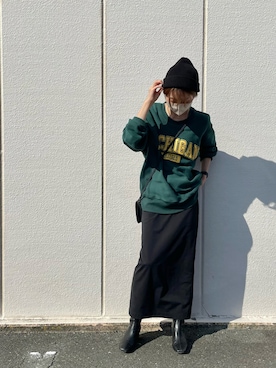 「アイテム（ニットキャップ/ビーニー）」を使った、ちぃさん（レディース・150cm）の秋コーディネート