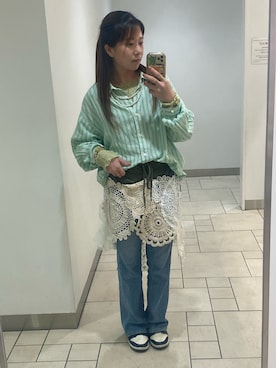「SOMETHING（サムシング）のアイテム」を使った、ゆづさん（レディース・160cm）の春コーディネート