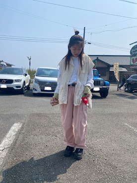 「しまむら（シマムラ）のアイテム（パンツ）」を使った、ゆづさん（レディース・160cm）の春コーディネート