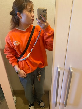 「NIKE（ナイキ）のアイテム（スニーカー、ブルー系）」を使った、ゆづさん（レディース・160cm）の春コーディネート