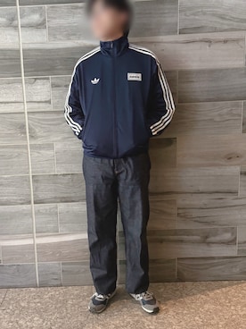 「アイテム（ジャージ）」を使った、Piさん（メンズ・179cm）の秋コーディネート