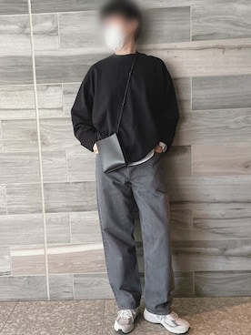 「Graphpaper（グラフペーパー）のアイテム（スウェット）」を使った、Piさん（メンズ・178cm）の春コーディネート