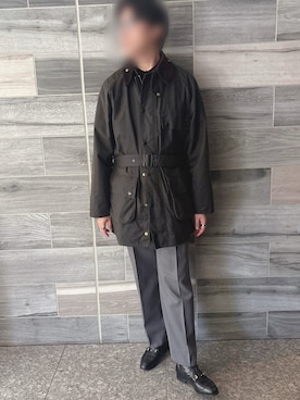 「Barbour（バブアー）のアイテム」を使った、Piさん（メンズ・179cm）の春コーディネート