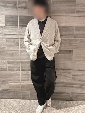 「GU（ジーユー）のアイテム（テーラードジャケット）」を使った、Piさん（メンズ・179cm）の春コーディネート
