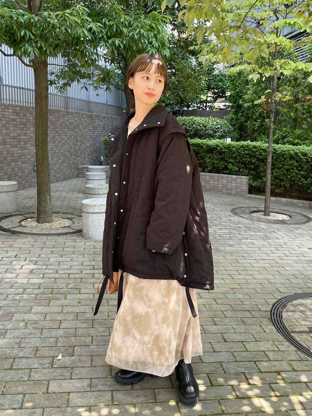 kastane キルティングリバーシブルコート