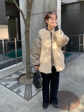 「Kastane」｜「アイテム（ブルゾン）」を使った、えぐっちょさん（レディース・155cm）の秋コーディネート