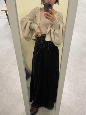 「アイテム（キャミソール）」を使った、えぐっちょさん（レディース・157cm）の冬コーディネート